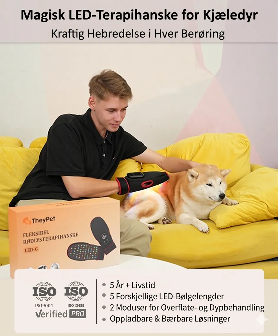 Magisk LED-Terapihanske for Kjæledyr